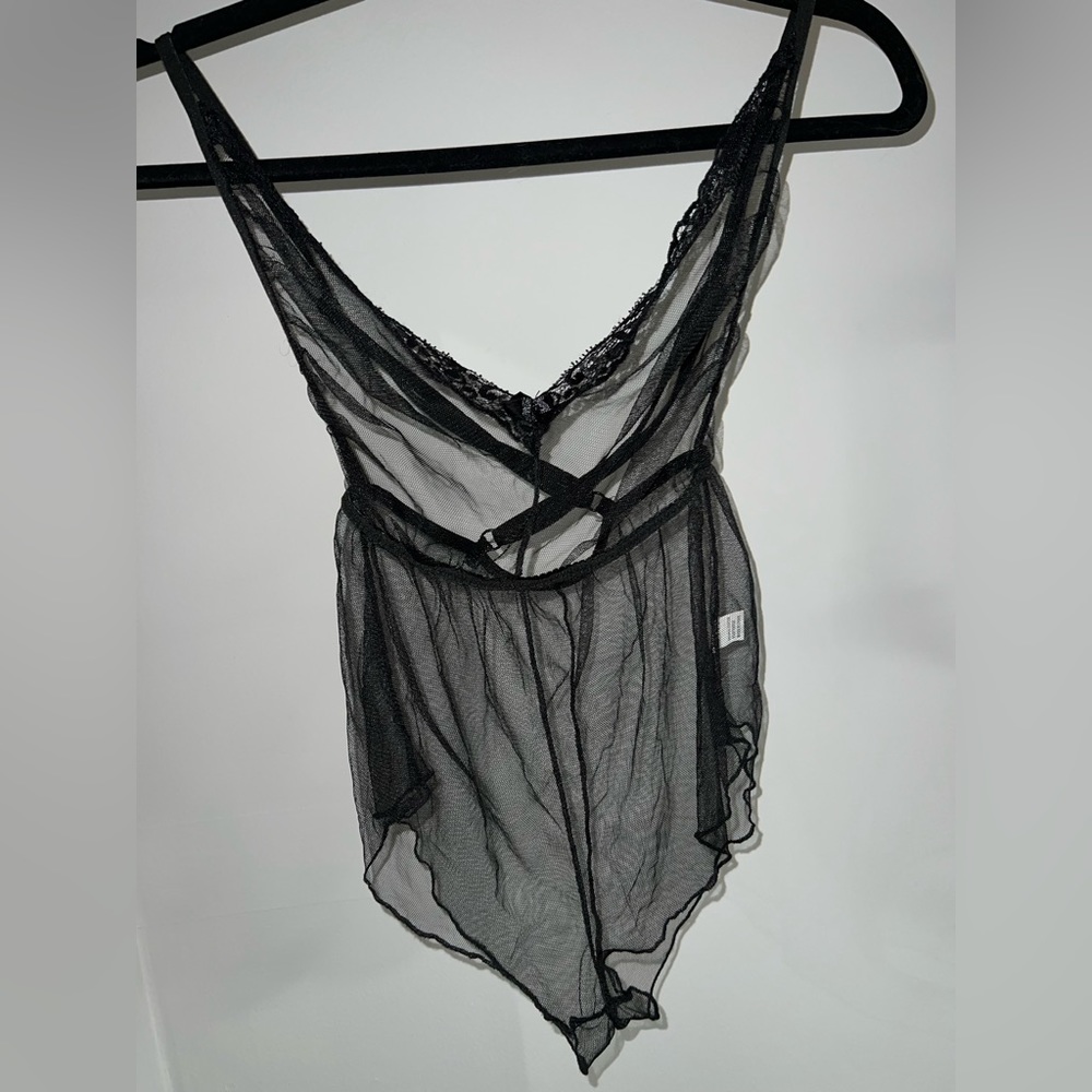 Shein Crisscross Sheer Body Suit
